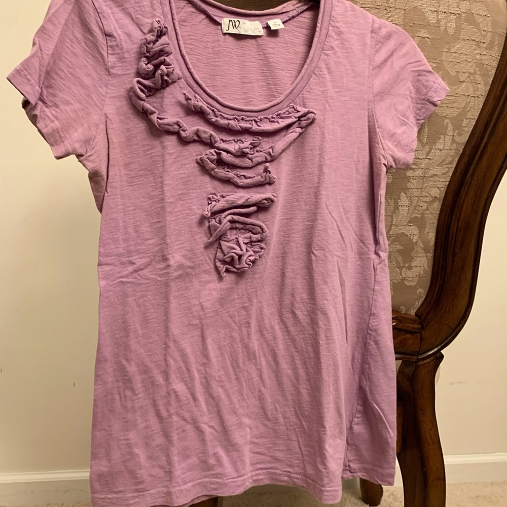 ⭐️JW Light Purple Ruffled Texture Top